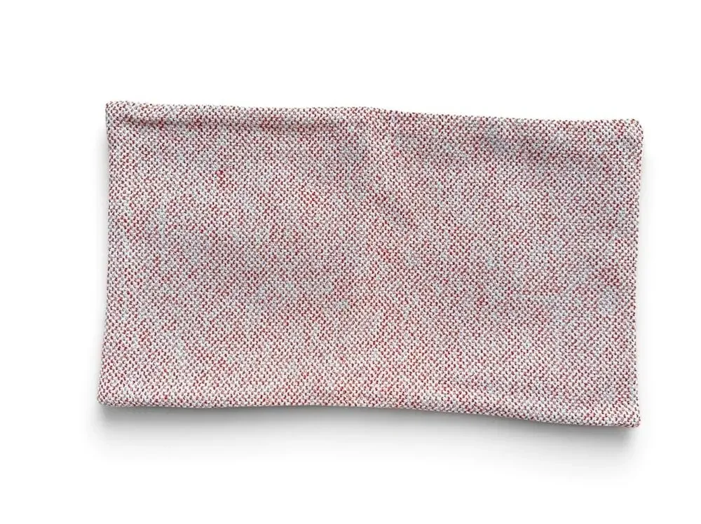 12x21” Woven pillow cover red white handmade hidden zipper tweed home decor NEW